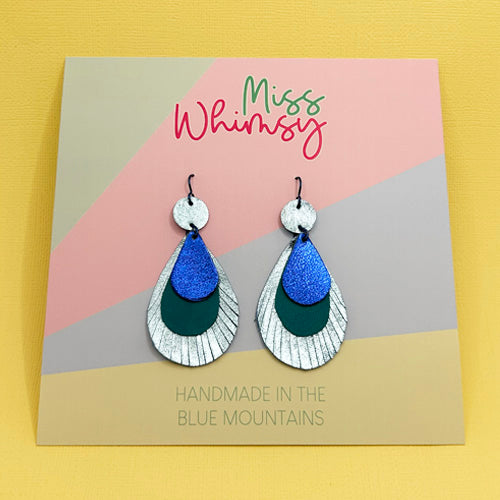 Peacock Dangles - Ocean