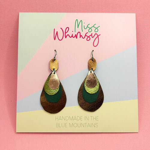 Peacock Dangles - Forest