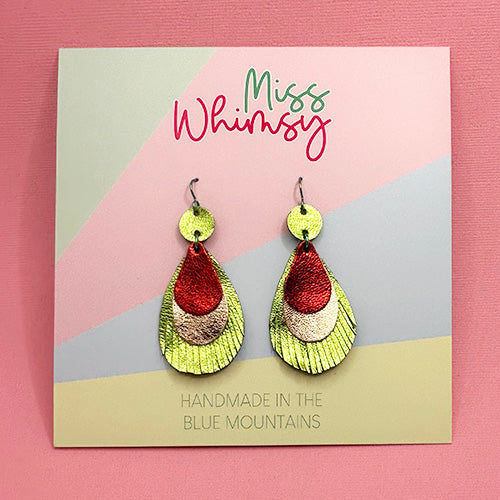 Peacock Dangles - Festive